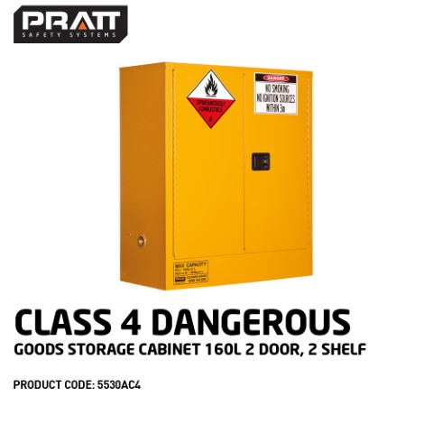 PRATT CABINET DG DANGEROUS GOODS 2 SHELF 160L 1295 X 1115 X 500MM